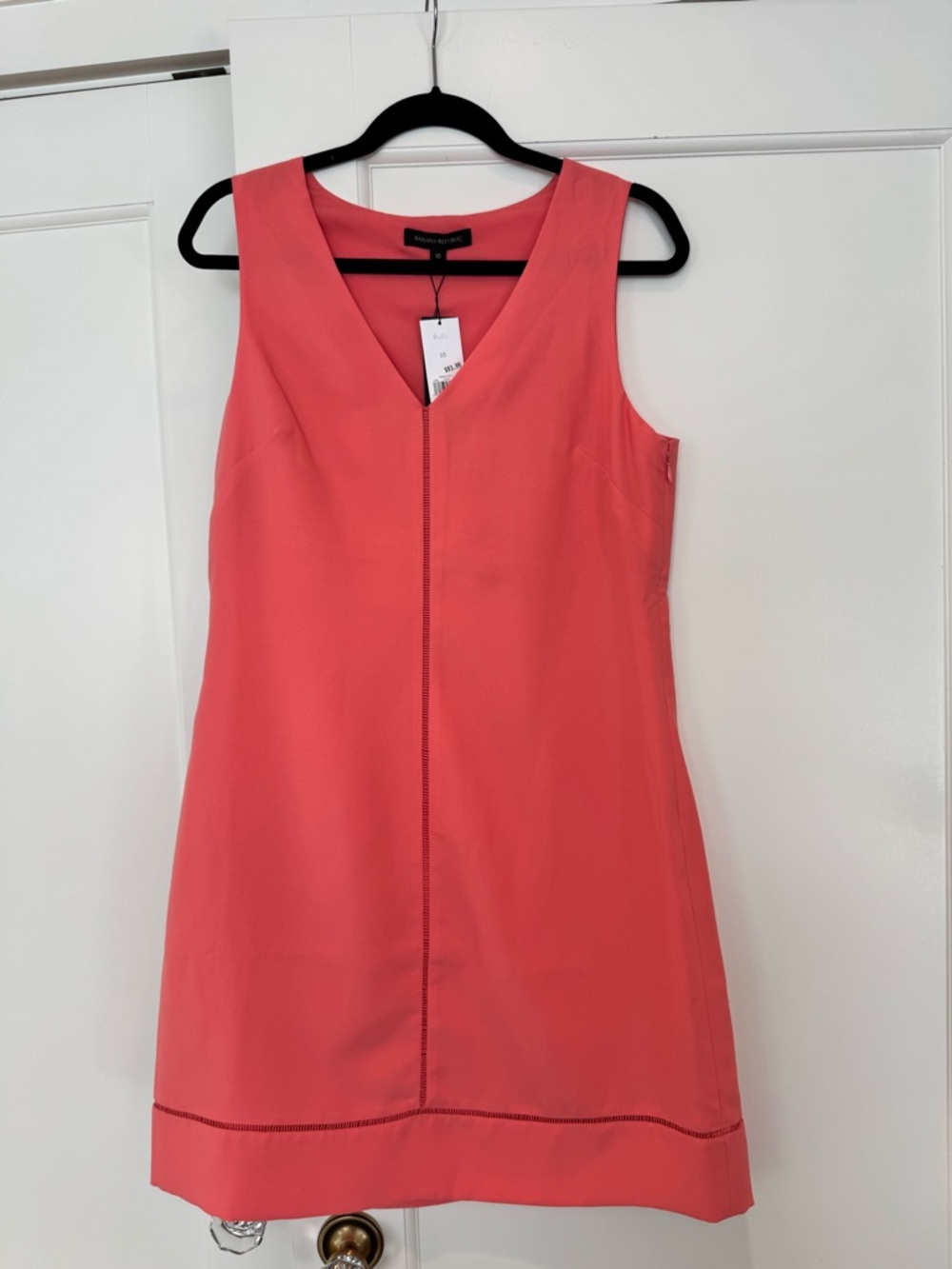 NWT Banana Republic Sleeveless Shift Dress Size 10 Coral Pink